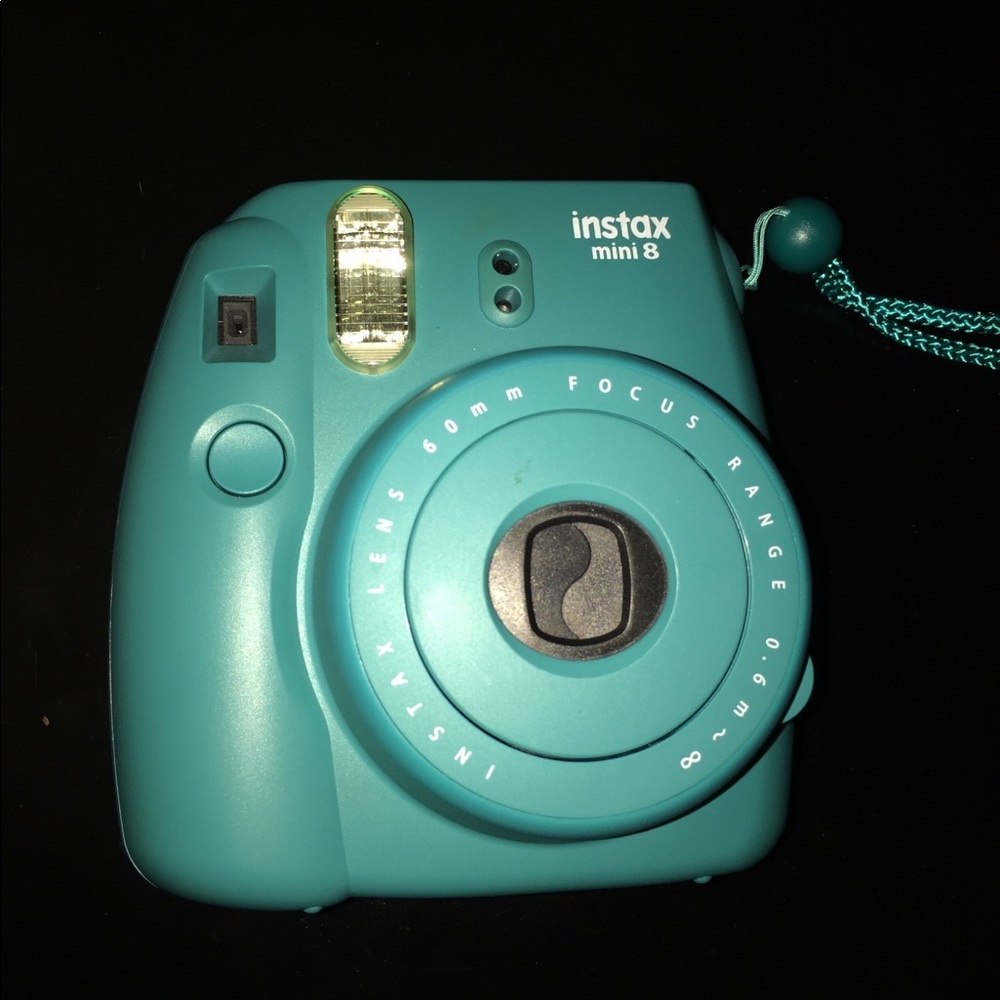 Blue Instax Mini 8 Polaroid Camera With Blue Case